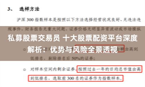 私募股票交易员 十大股票配资平台深度解析：优势与风险全景透视